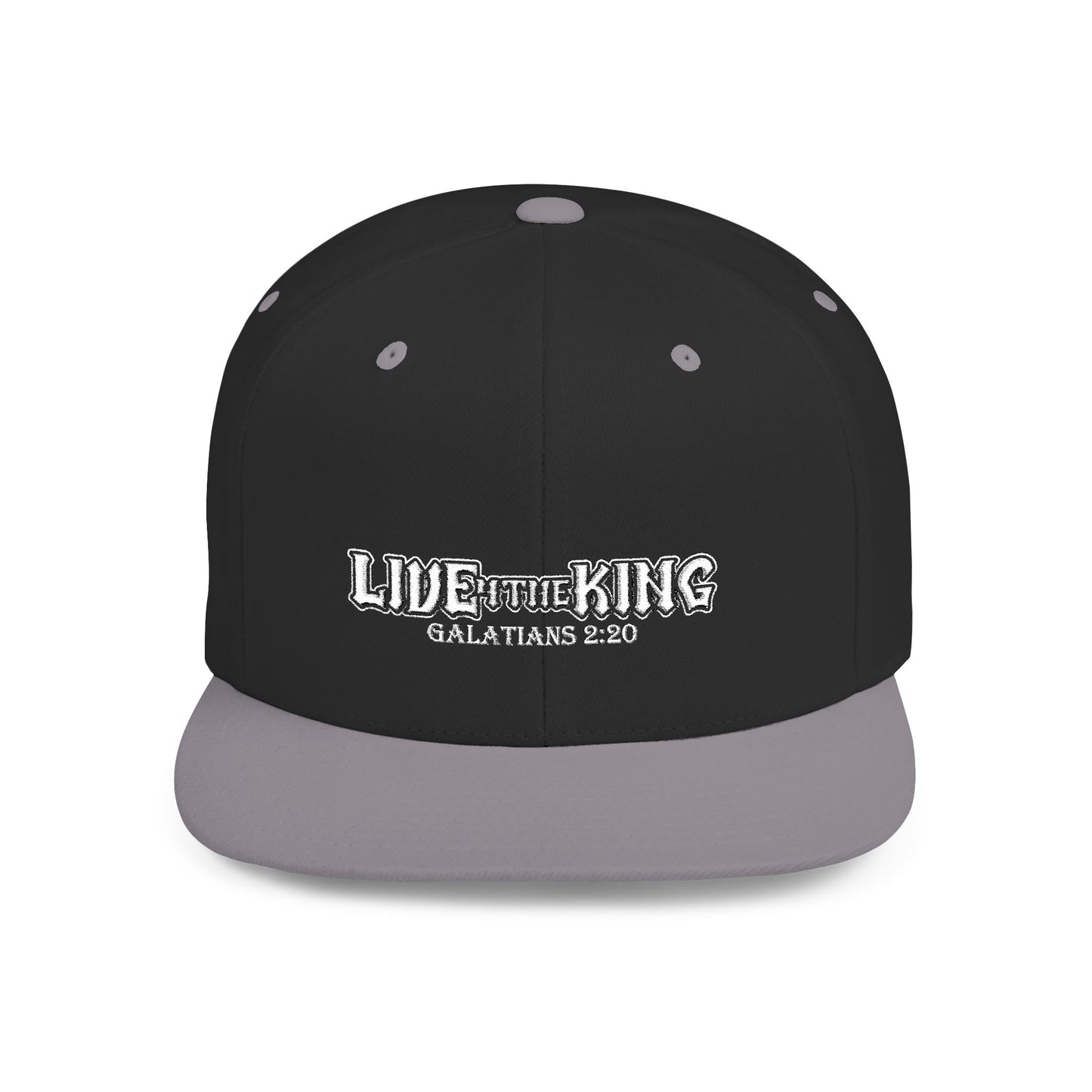 Live Like a King Flat Bill Snapback Cap - Inspirational Christian Hat
