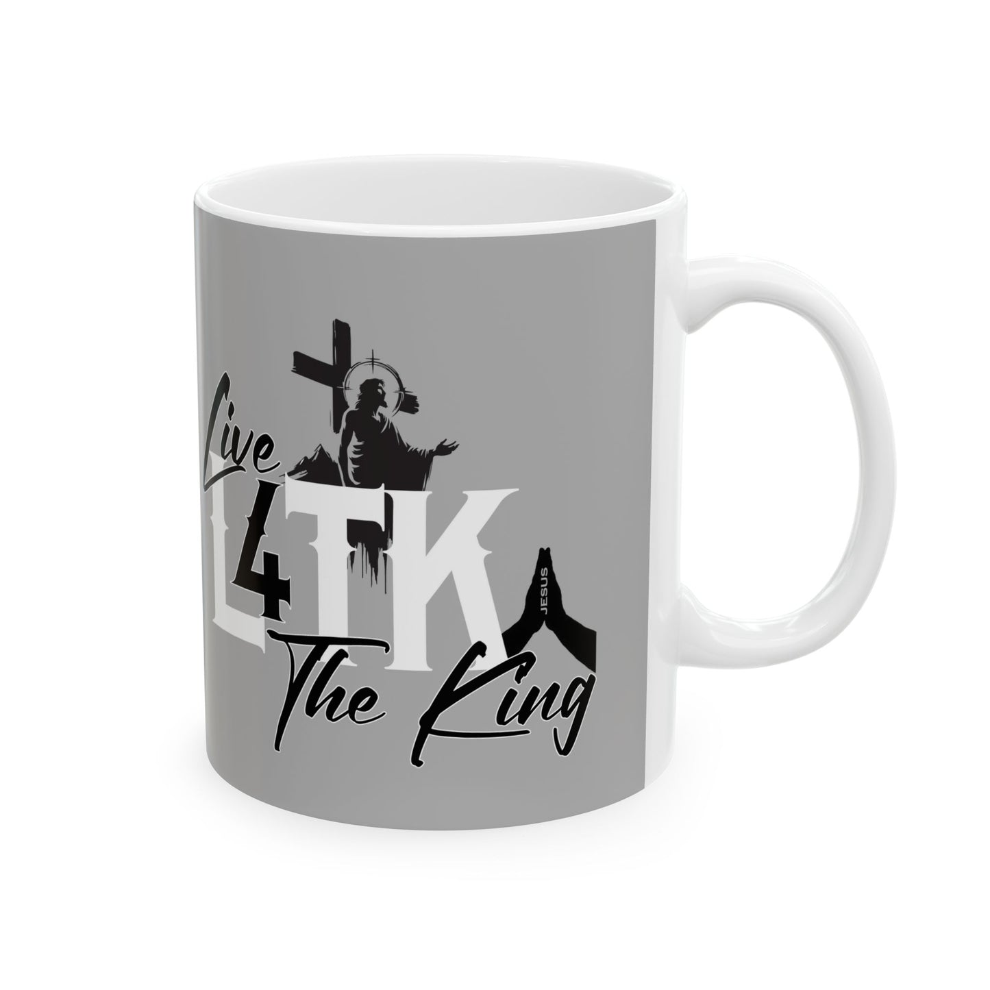 Inspirational Ceramic Mug - 'The King Lives' Design (11oz, 15oz)