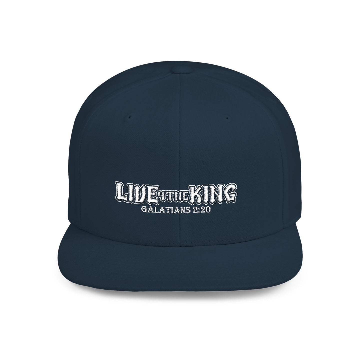 Live Like a King Flat Bill Snapback Cap - Inspirational Christian Hat