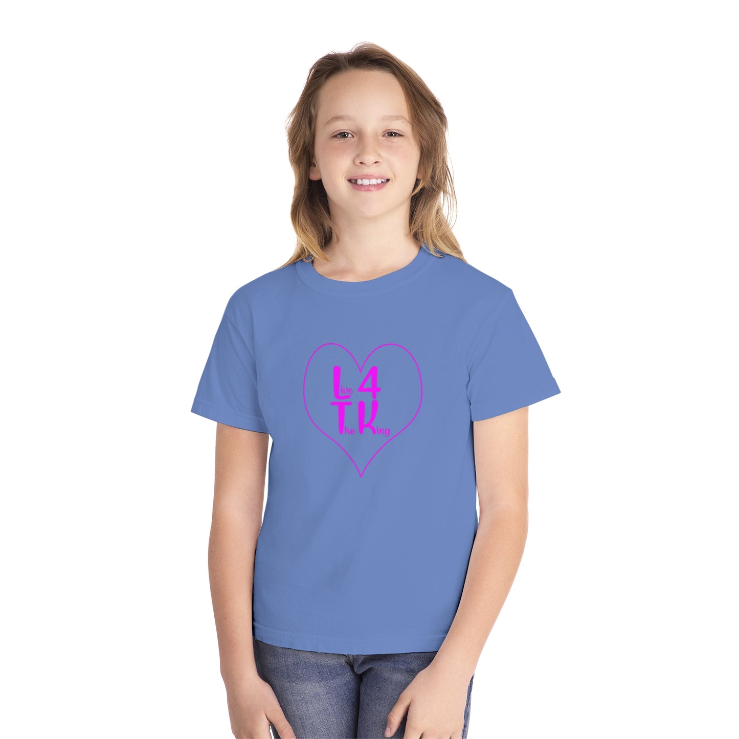 Live 4 The King Youth Midweight Tee - Fun & Trendy T-Shirt for Kids