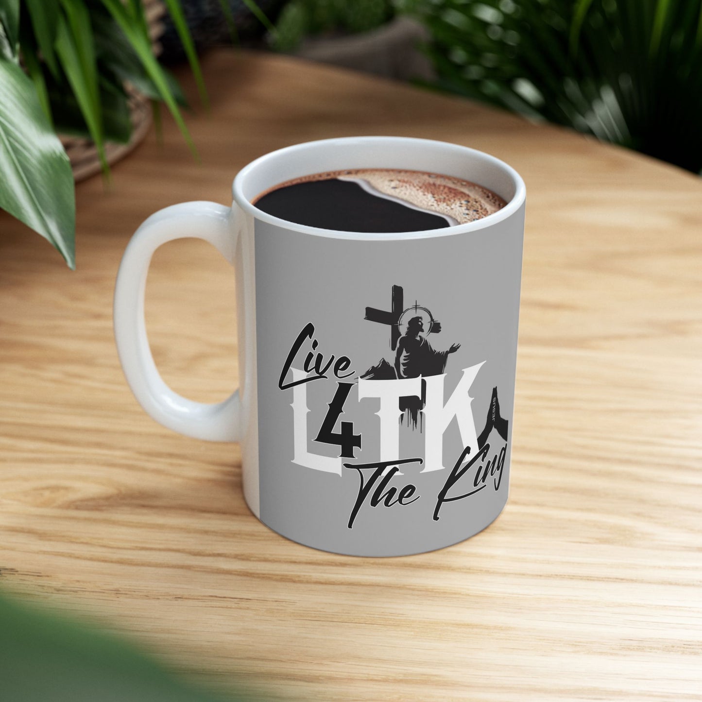 Inspirational Ceramic Mug - 'The King Lives' Design (11oz, 15oz)