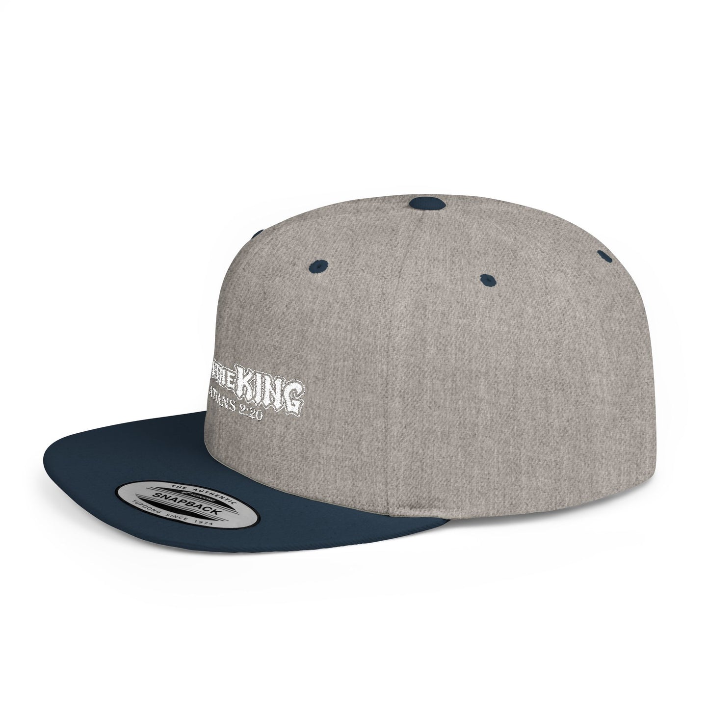 Live Like a King Flat Bill Snapback Cap - Inspirational Christian Hat