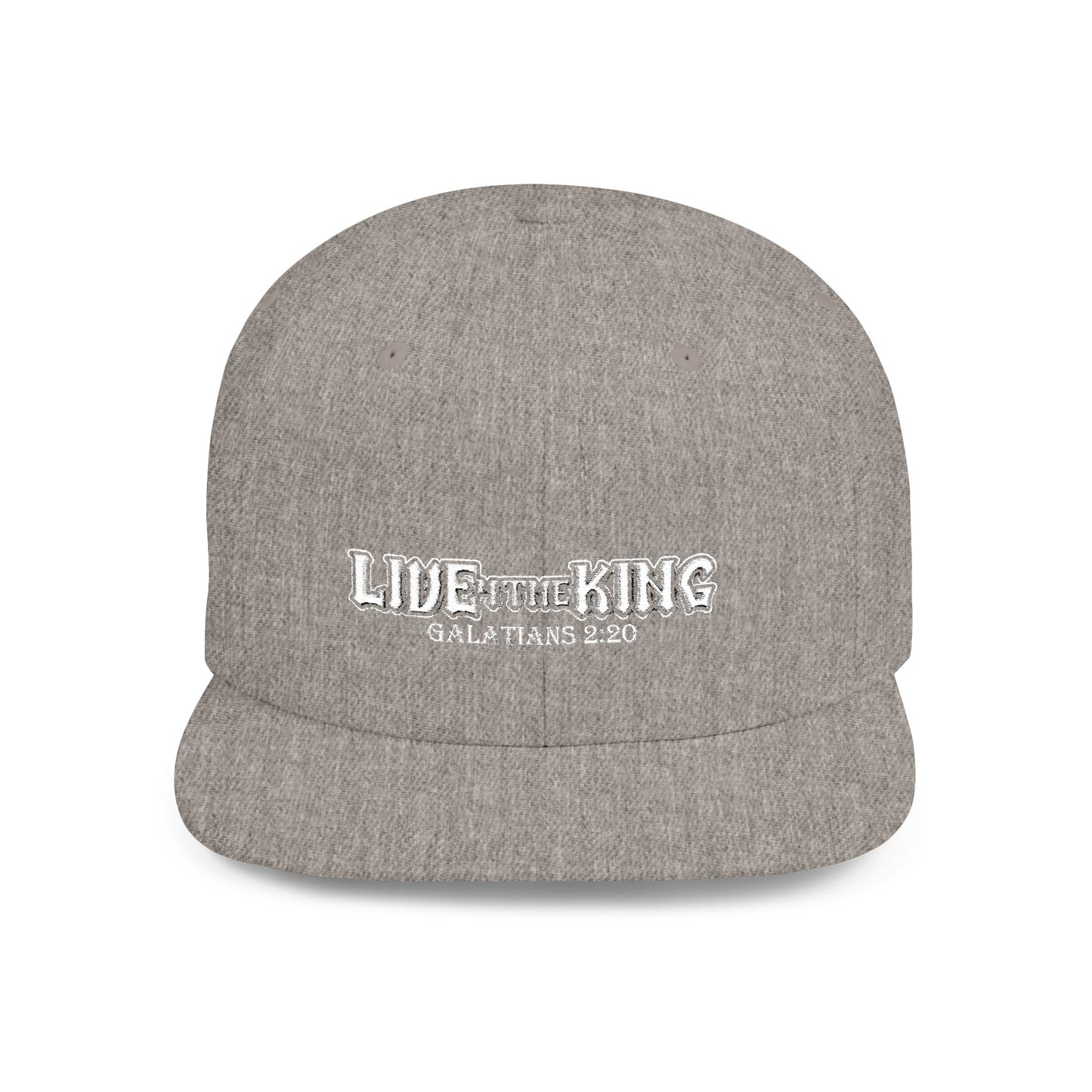 Live Like a King Flat Bill Snapback Cap - Inspirational Christian Hat