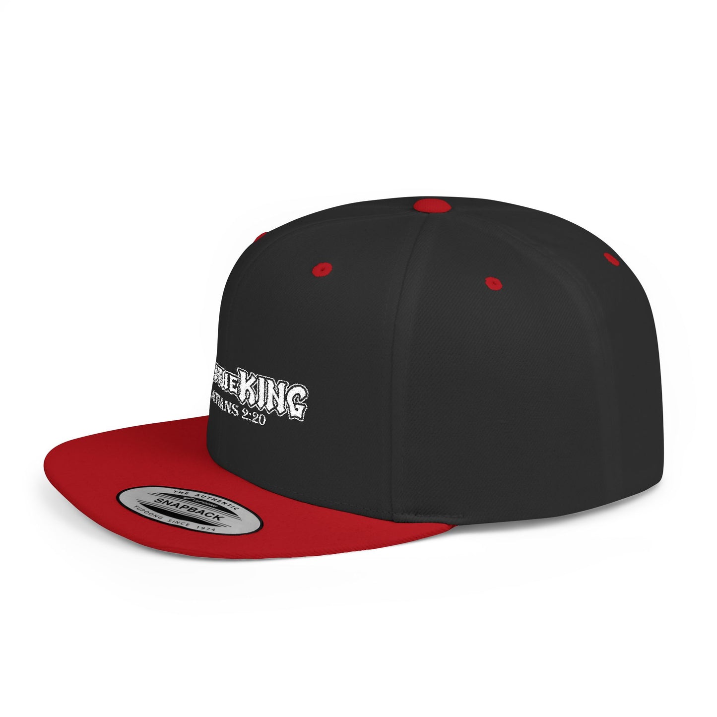Live Like a King Flat Bill Snapback Cap - Inspirational Christian Hat