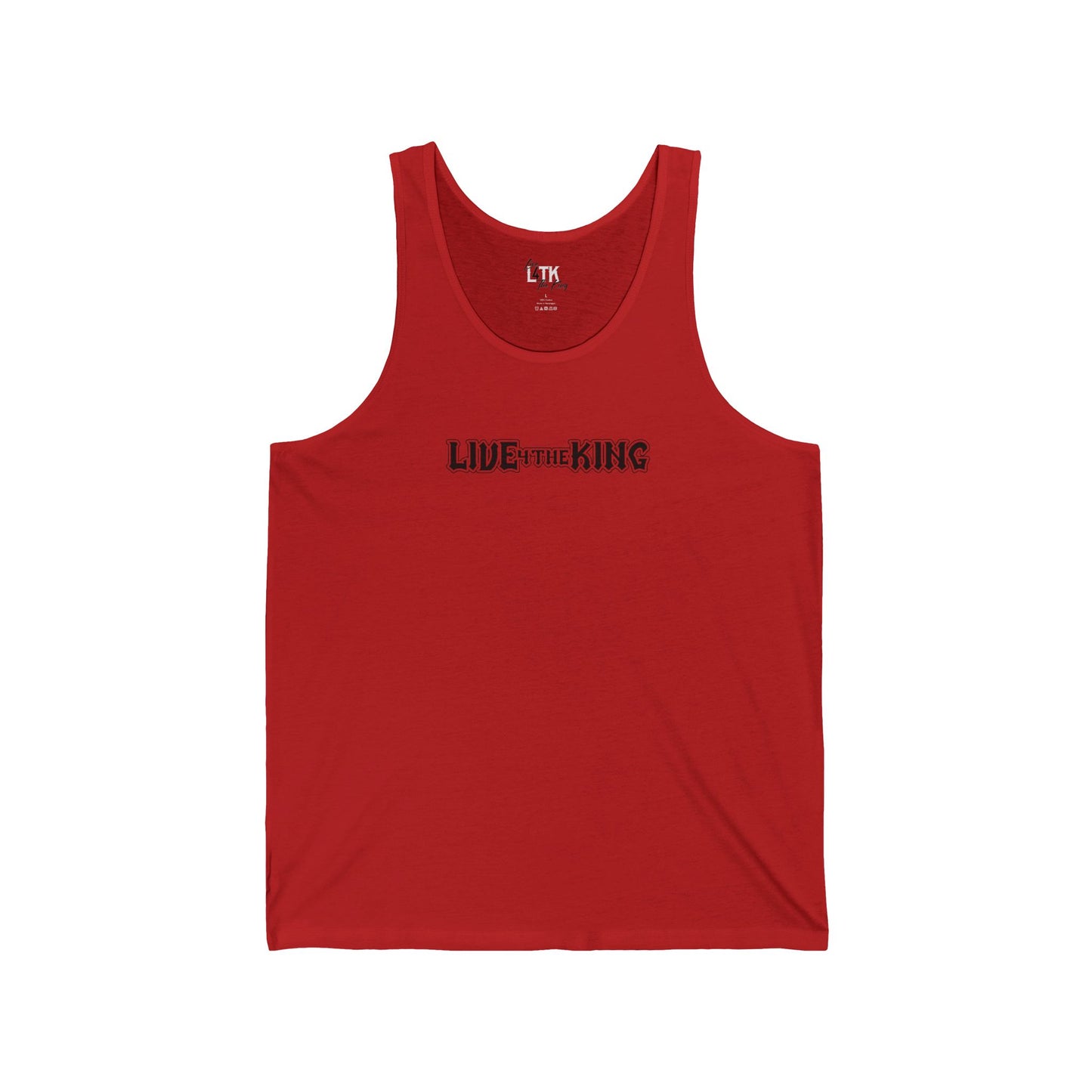 Live the King Unisex Jersey Tank - Inspirational Gym Wear