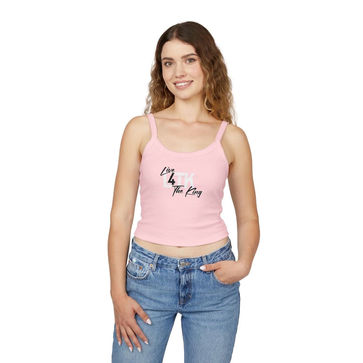 Live 4 The King Women's Spaghetti Strap Tank Top - Trendy Summer Wear