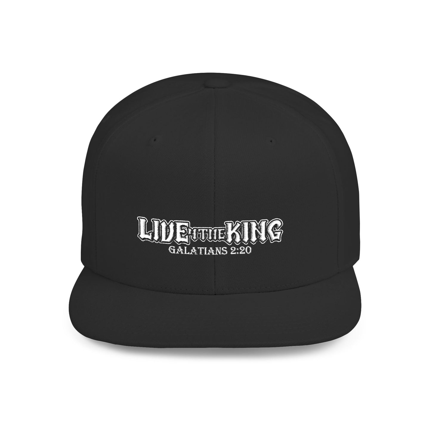 Live Like a King Flat Bill Snapback Cap - Inspirational Christian Hat