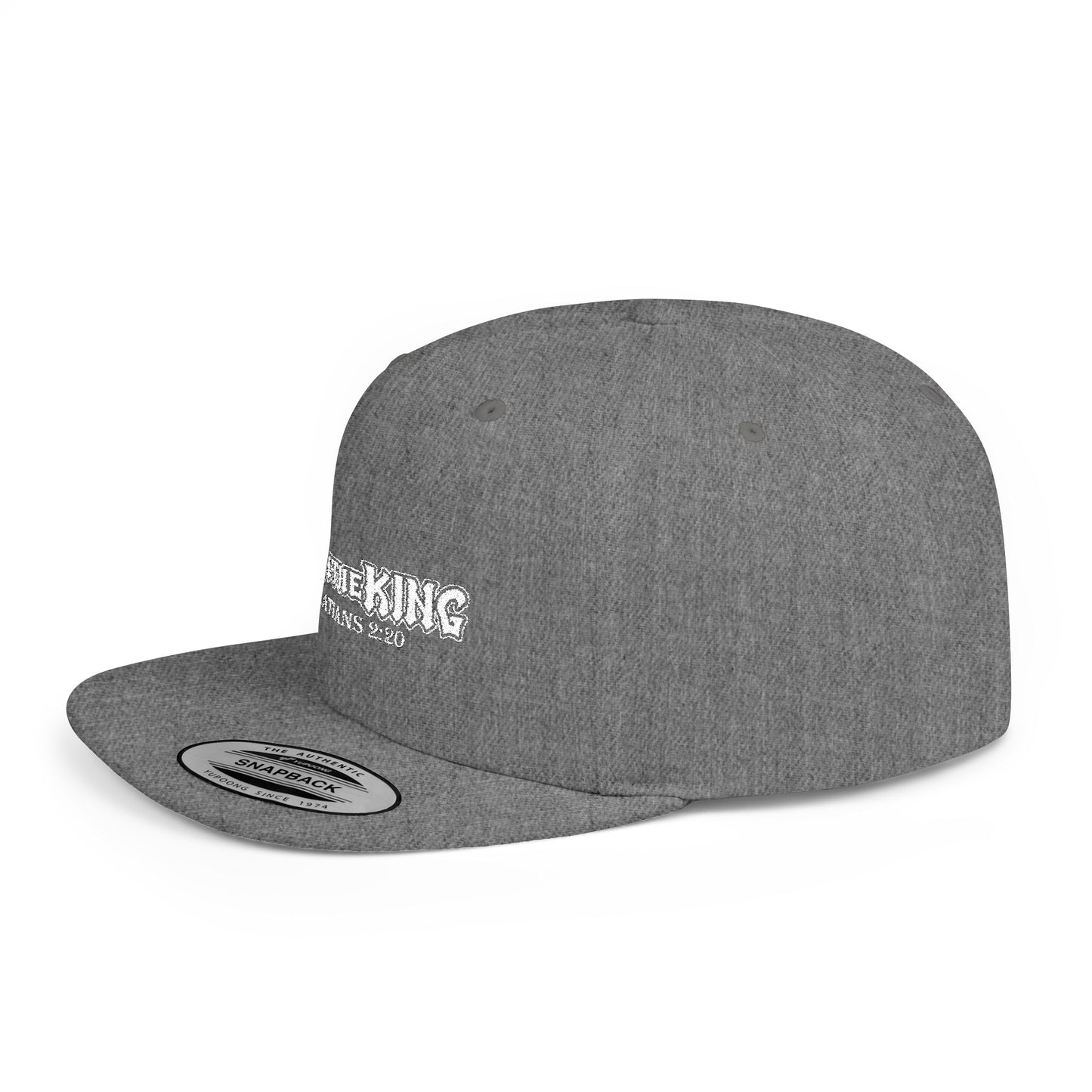 Live Like a King Flat Bill Snapback Cap - Inspirational Christian Hat