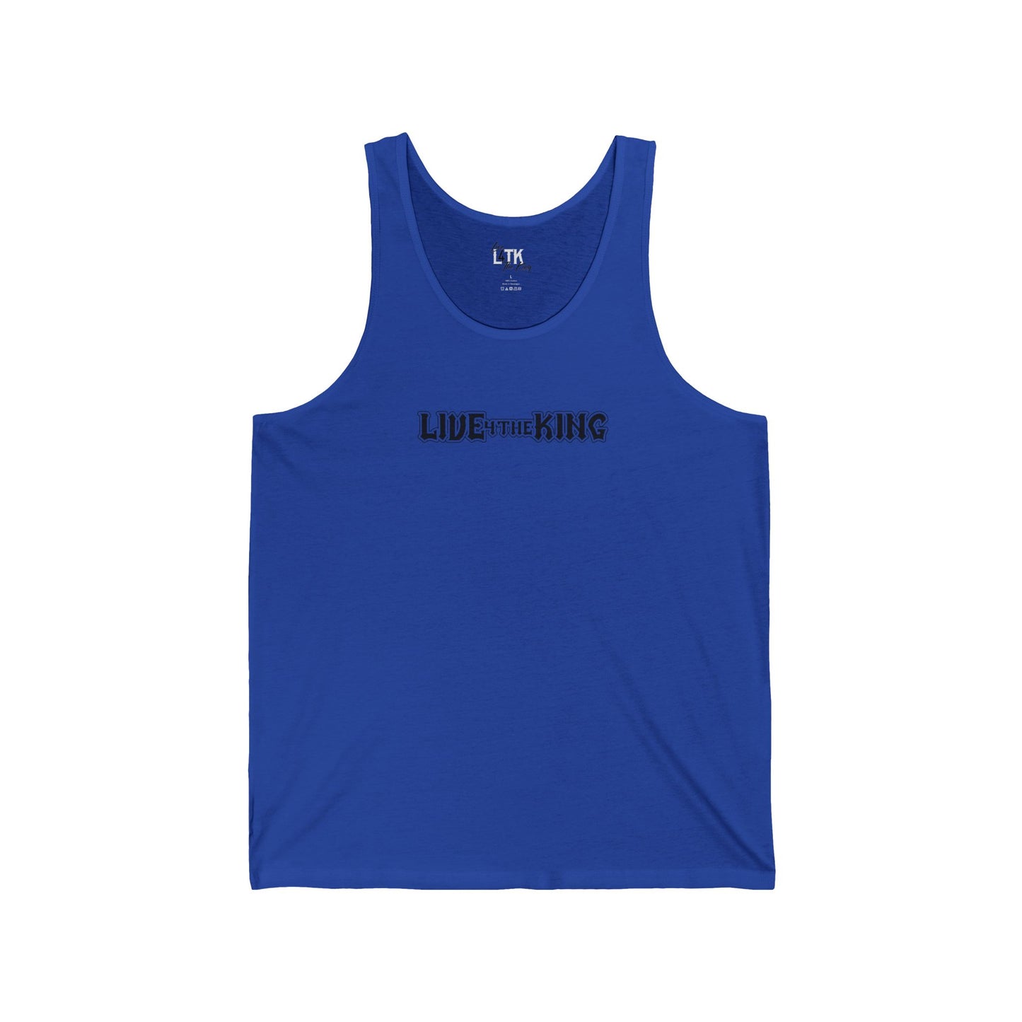 Live the King Unisex Jersey Tank - Inspirational Gym Wear