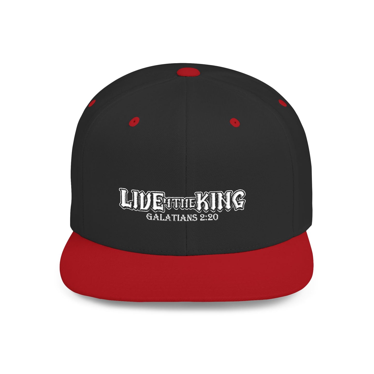 Live Like a King Flat Bill Snapback Cap - Inspirational Christian Hat