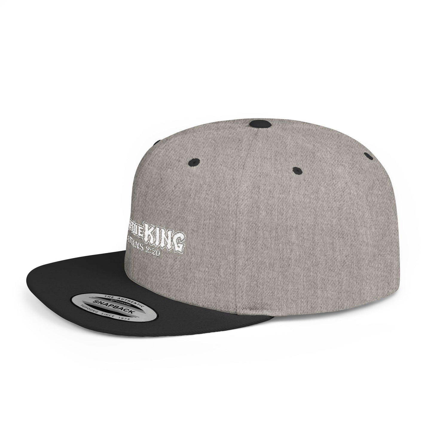 Live Like a King Flat Bill Snapback Cap - Inspirational Christian Hat