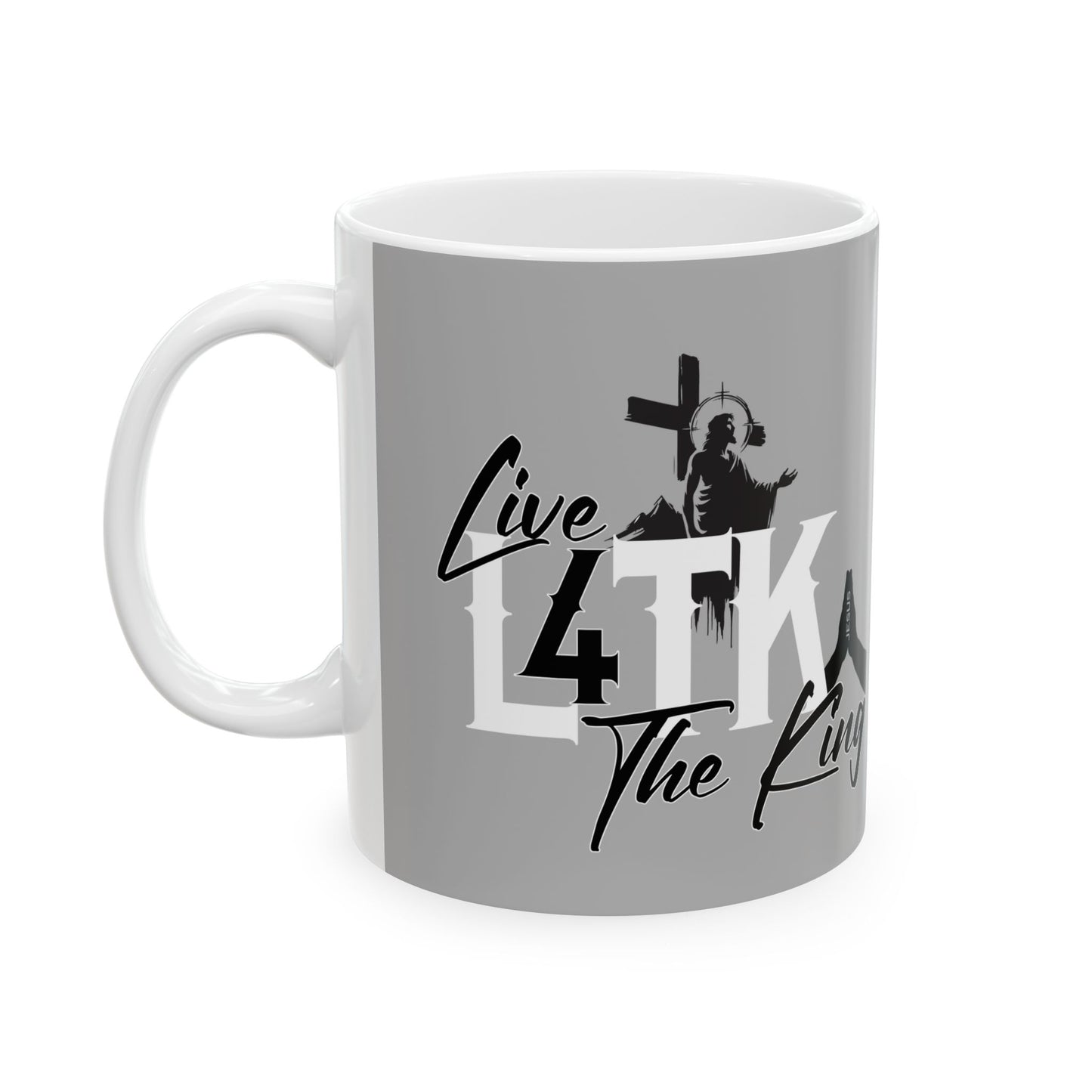 Inspirational Ceramic Mug - 'The King Lives' Design (11oz, 15oz)