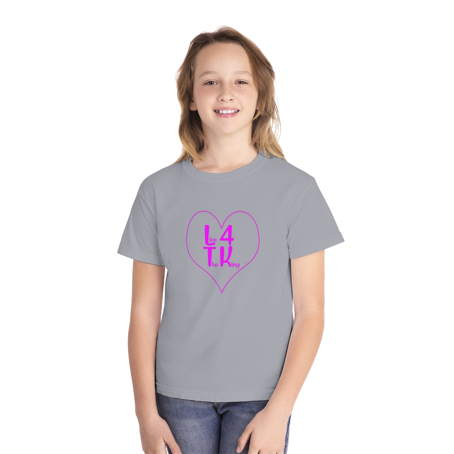 Live 4 The King Youth Midweight Tee - Fun & Trendy T-Shirt for Kids