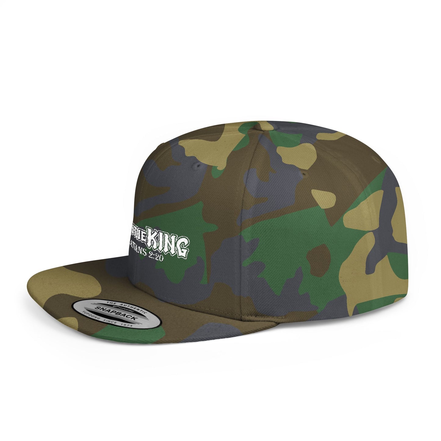 Live Like a King Flat Bill Snapback Cap - Inspirational Christian Hat