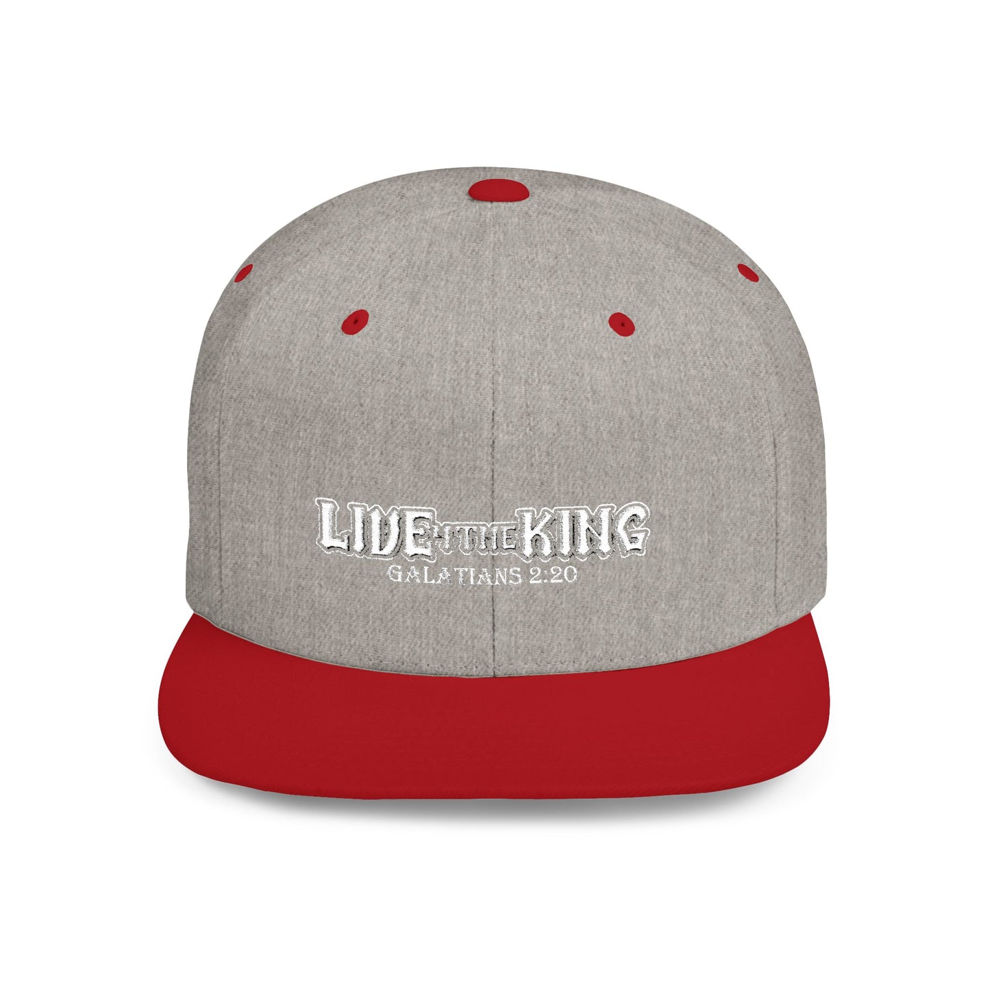 Live Like a King Flat Bill Snapback Cap - Inspirational Christian Hat