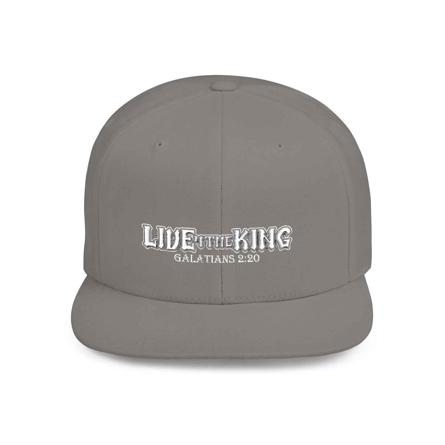 Live Like a King Flat Bill Snapback Cap - Inspirational Christian Hat