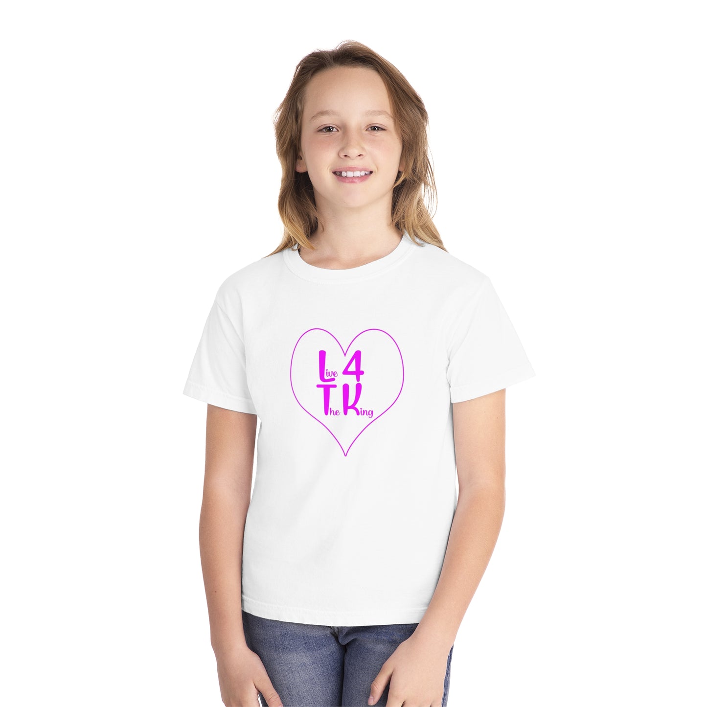 Live 4 The King Youth Midweight Tee - Fun & Trendy T-Shirt for Kids