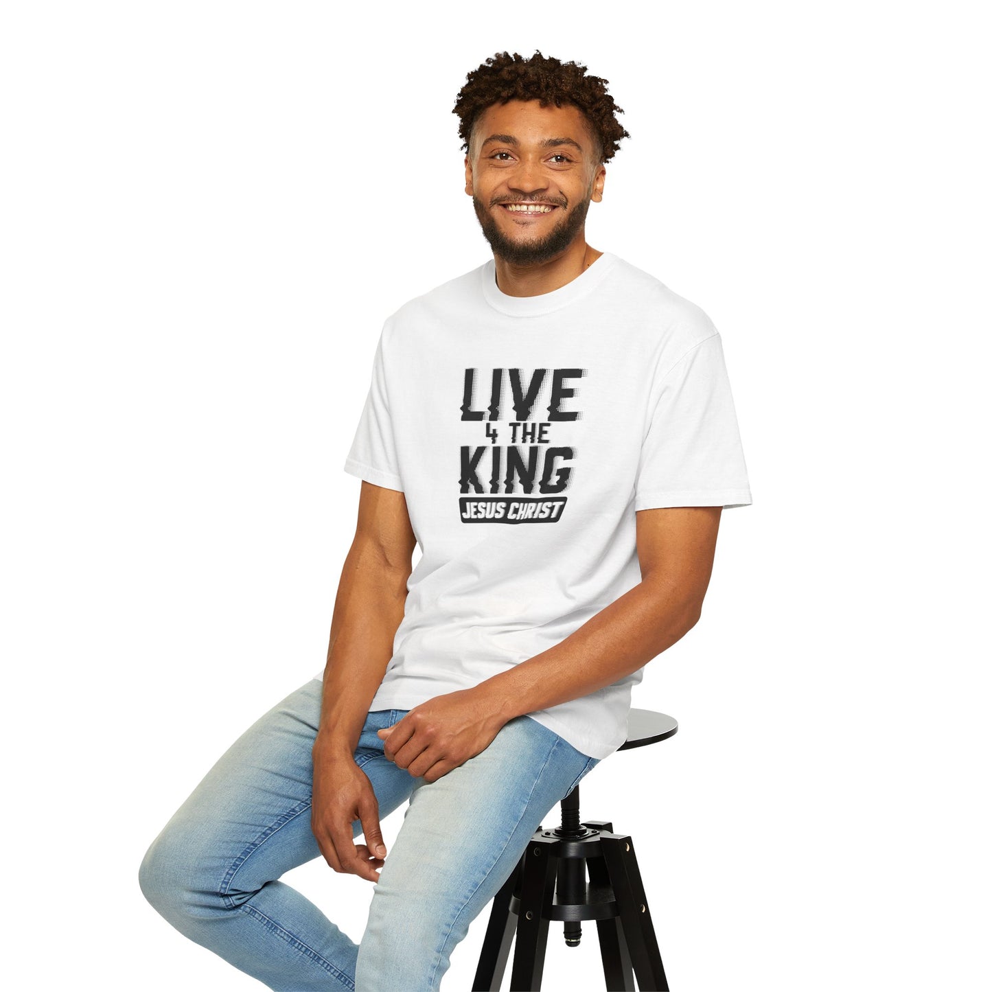 Live 4 The King Unisex Garment-Dyed T-Shirt - Faith-Based Apparel