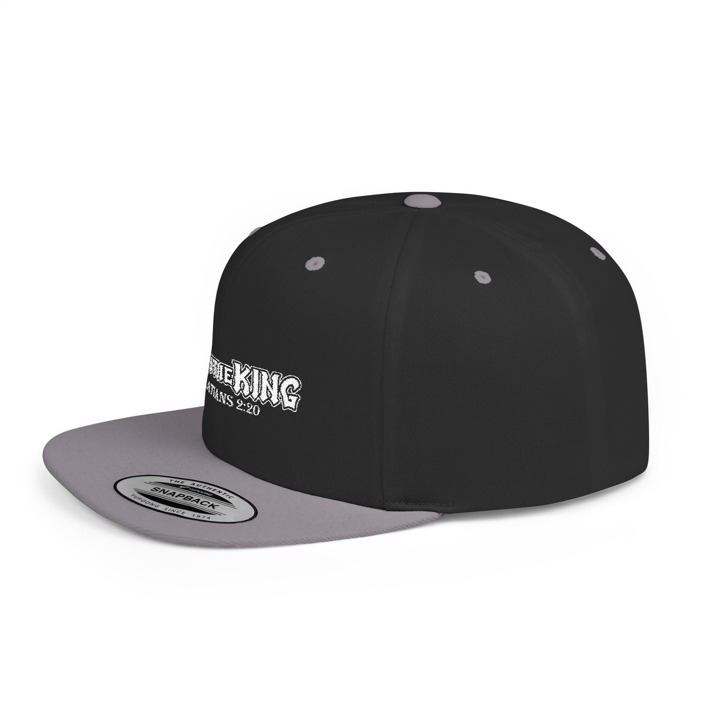Live Like a King Flat Bill Snapback Cap - Inspirational Christian Hat
