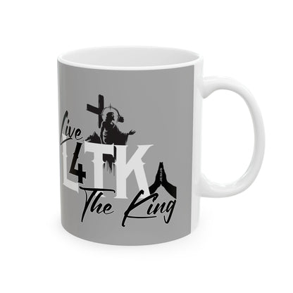 Inspirational Ceramic Mug - 'The King Lives' Design (11oz, 15oz)