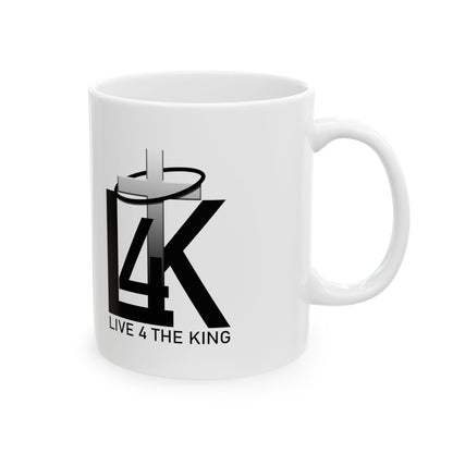 Live 4 The King Ceramic Mug - Inspirational Coffee Cup, 11oz & 15oz