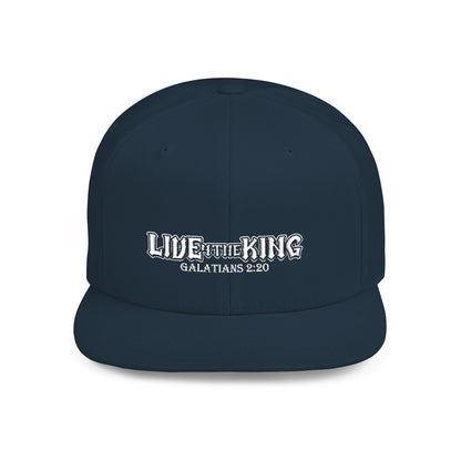Live Like a King Flat Bill Snapback Cap - Inspirational Christian Hat