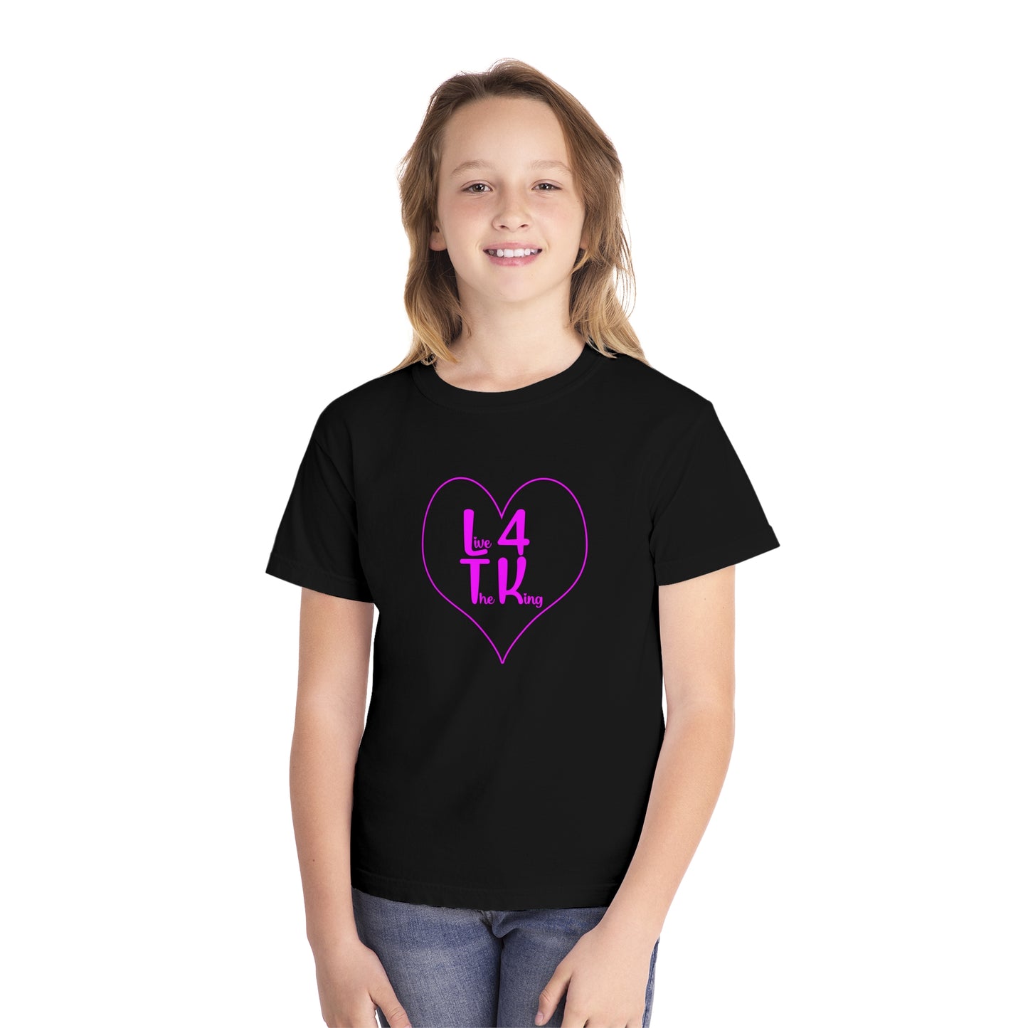 Live 4 The King Youth Midweight Tee - Fun & Trendy T-Shirt for Kids
