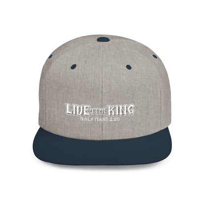 Live Like a King Flat Bill Snapback Cap - Inspirational Christian Hat