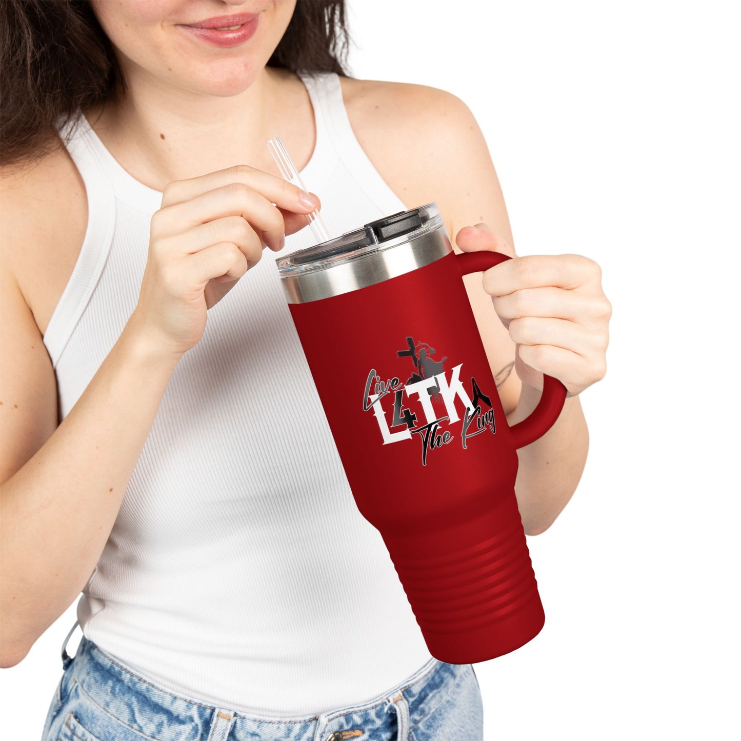 Live Like the King Insulated Travel Mug - 40oz Adventure Companion