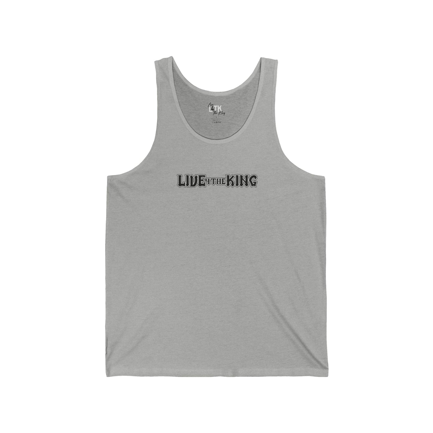 Live the King Unisex Jersey Tank - Inspirational Gym Wear