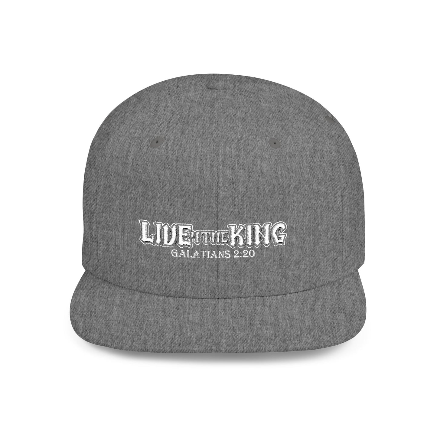 Live Like a King Flat Bill Snapback Cap - Inspirational Christian Hat