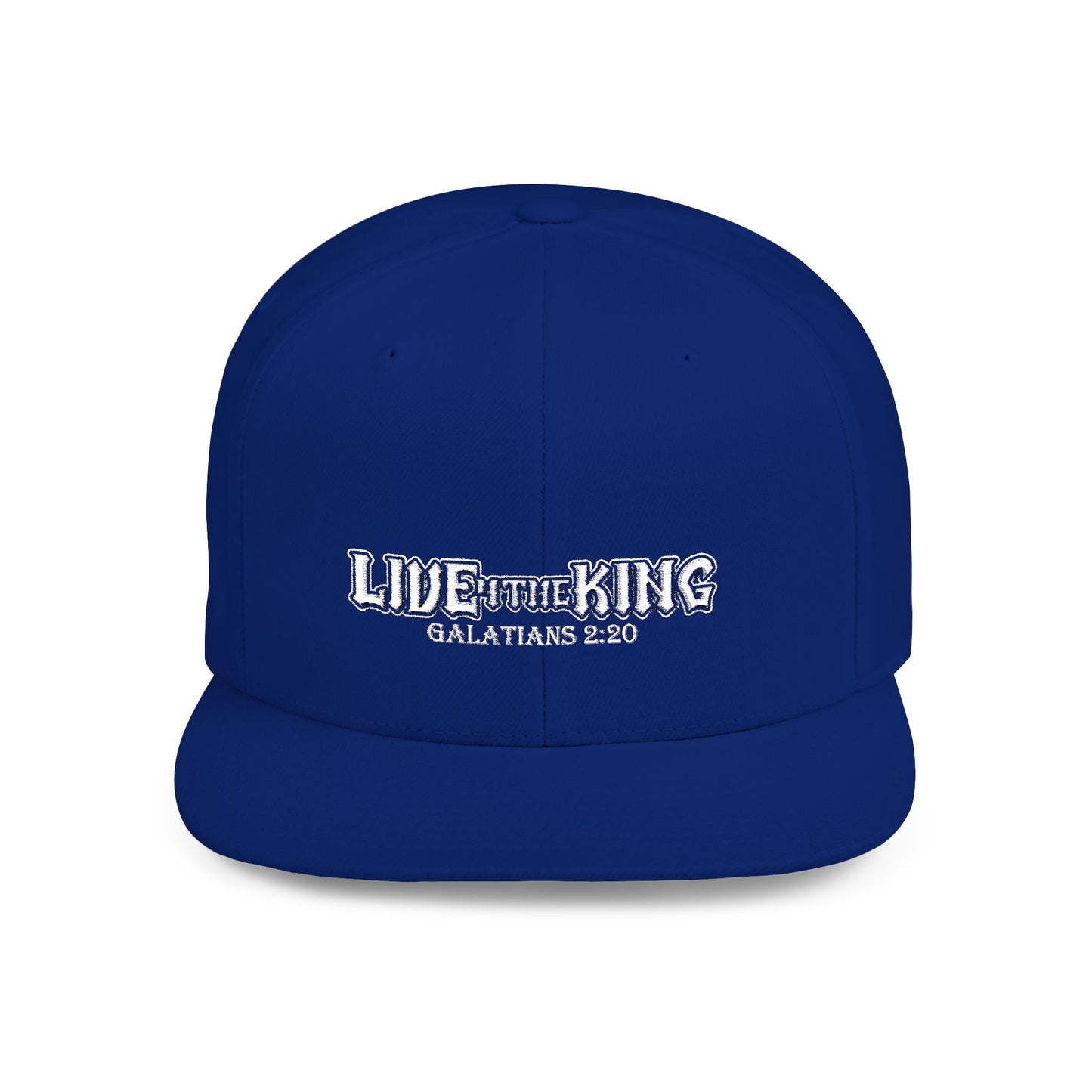 Live Like a King Flat Bill Snapback Cap - Inspirational Christian Hat