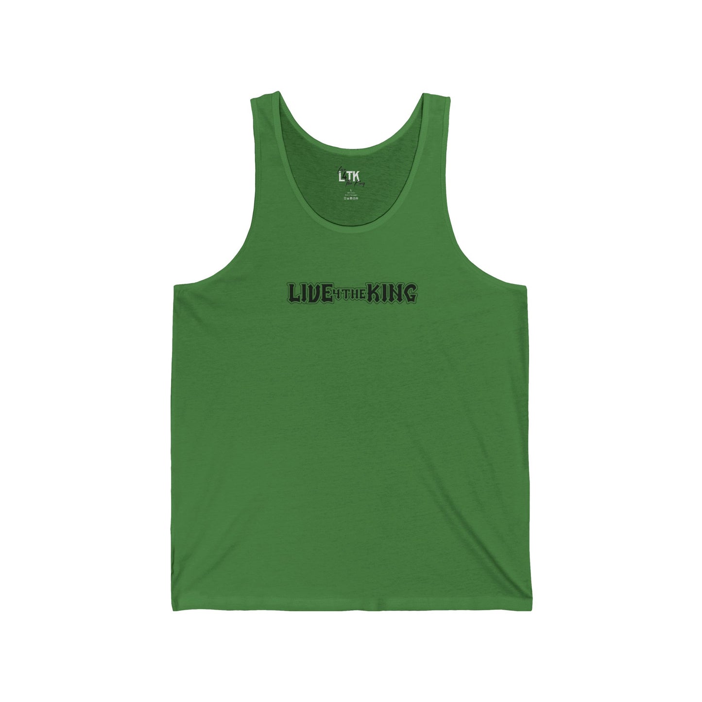 Live the King Unisex Jersey Tank - Inspirational Gym Wear