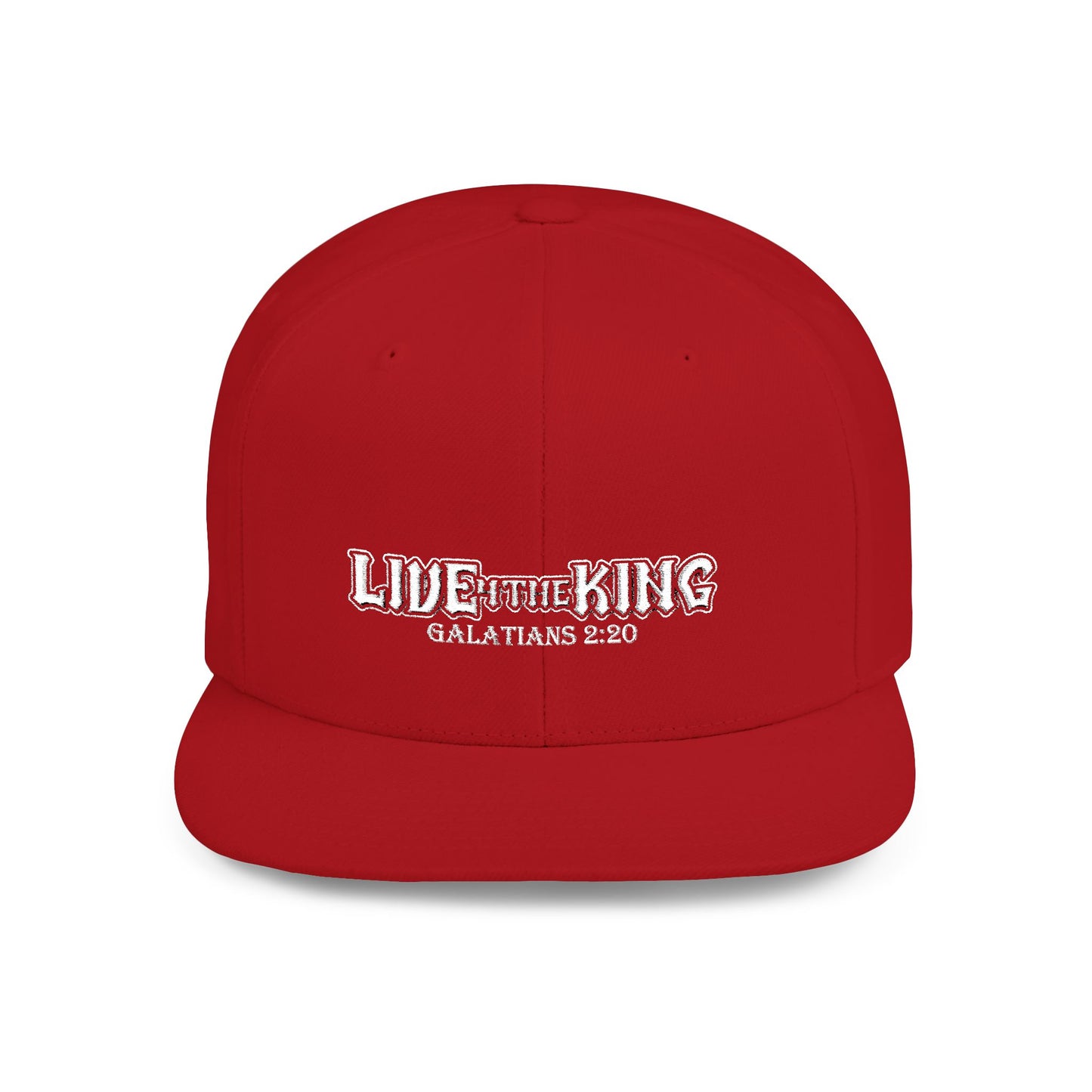Live Like a King Flat Bill Snapback Cap - Inspirational Christian Hat