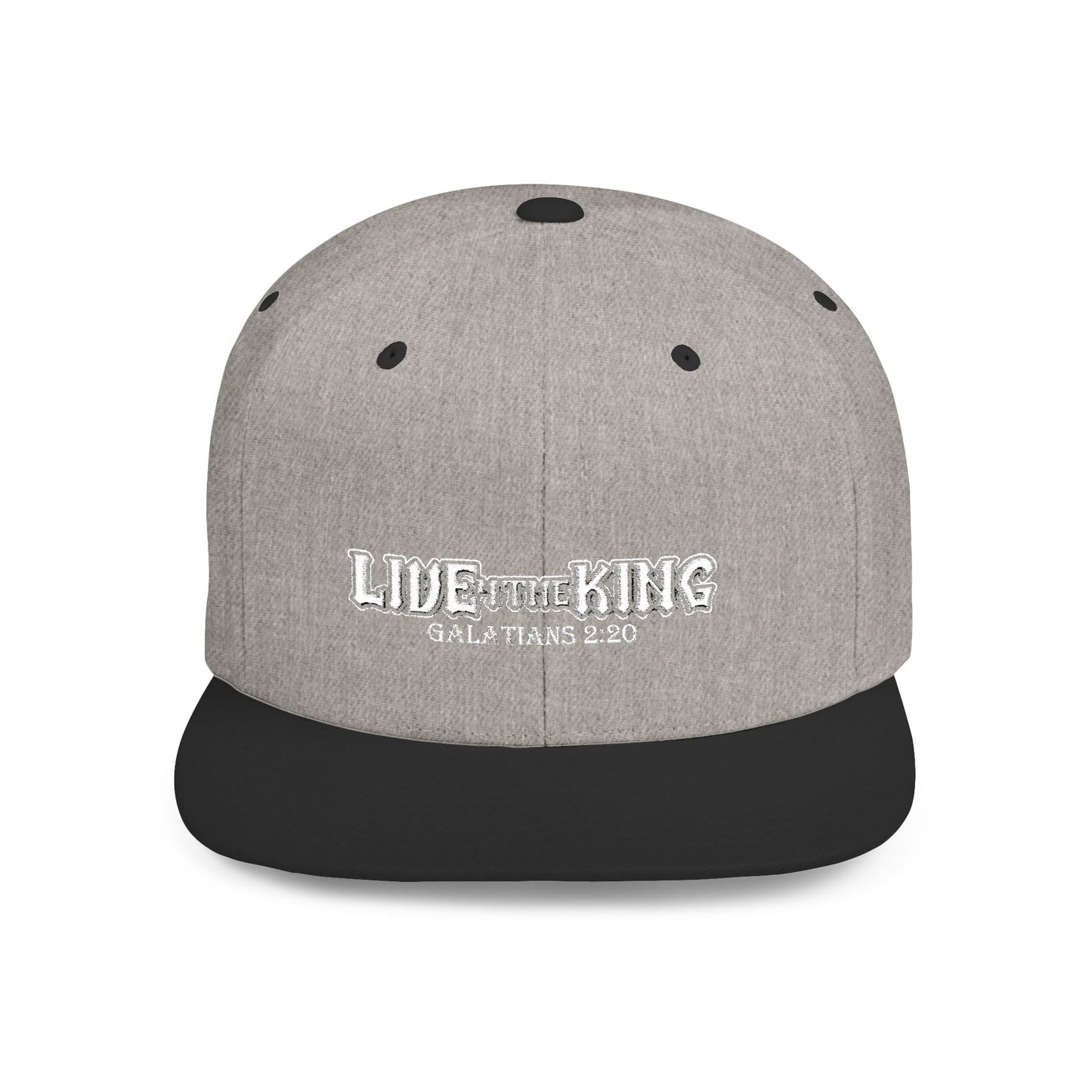 Live Like a King Flat Bill Snapback Cap - Inspirational Christian Hat