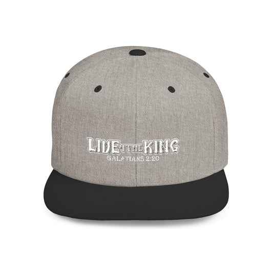 Live Like a King Flat Bill Snapback Cap - Inspirational Christian Hat