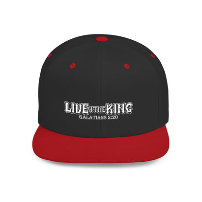 Live Like a King Flat Bill Snapback Cap - Inspirational Christian Hat