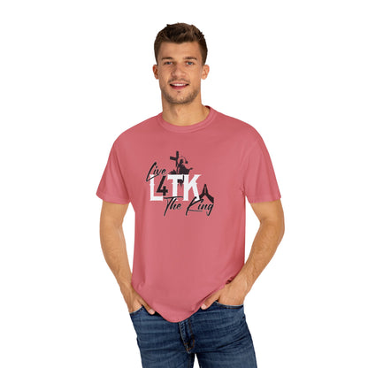 Live 4 The King!  Unisex Garment-Dyed T-Shirt - Casual Spiritual Tee