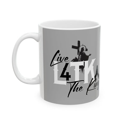 Inspirational Ceramic Mug - 'The King Lives' Design (11oz, 15oz)