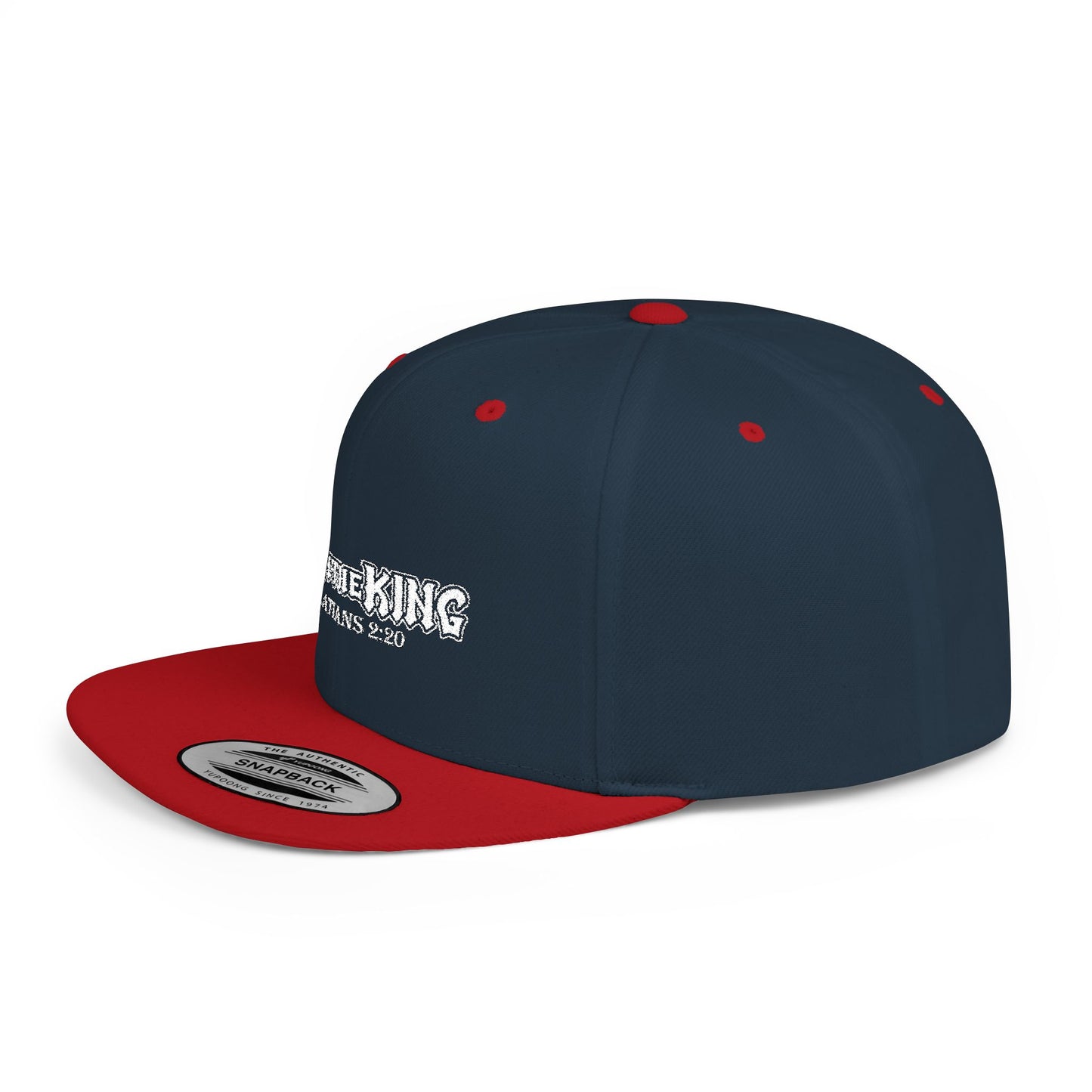 Live Like a King Flat Bill Snapback Cap - Inspirational Christian Hat