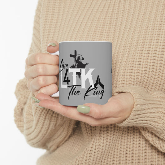 Inspirational Ceramic Mug - 'The King Lives' Design (11oz, 15oz)