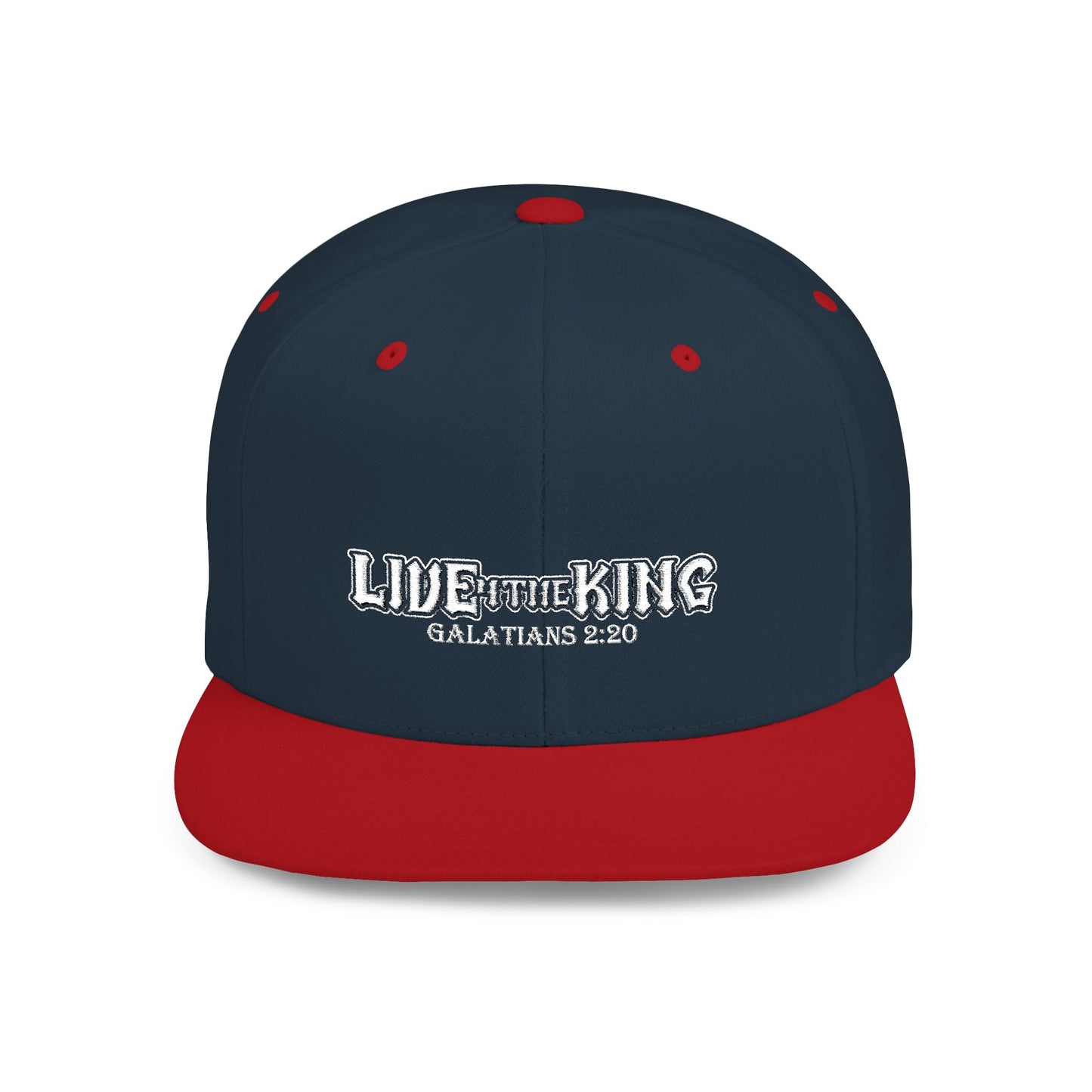 Live Like a King Flat Bill Snapback Cap - Inspirational Christian Hat