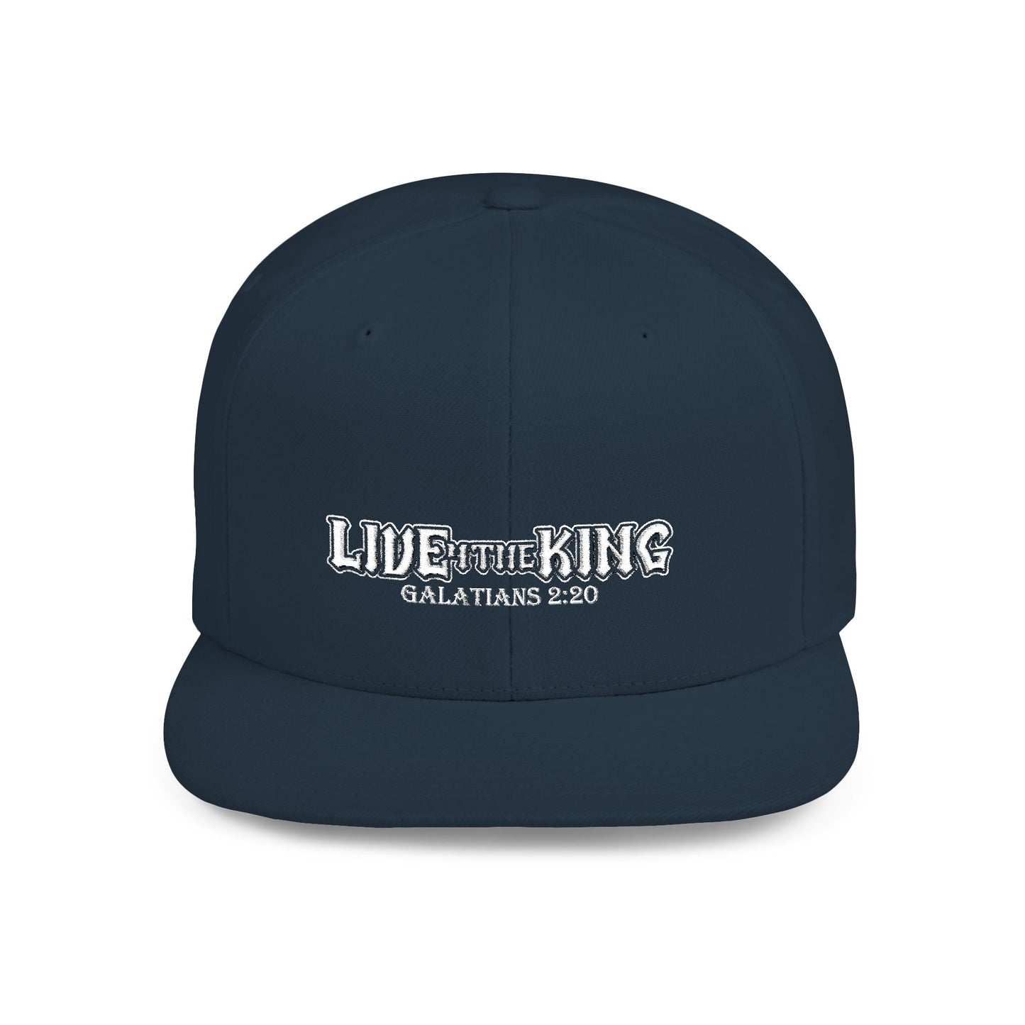 Live Like a King Flat Bill Snapback Cap - Inspirational Christian Hat