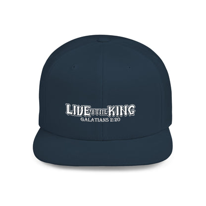 Live Like a King Flat Bill Snapback Cap - Inspirational Christian Hat