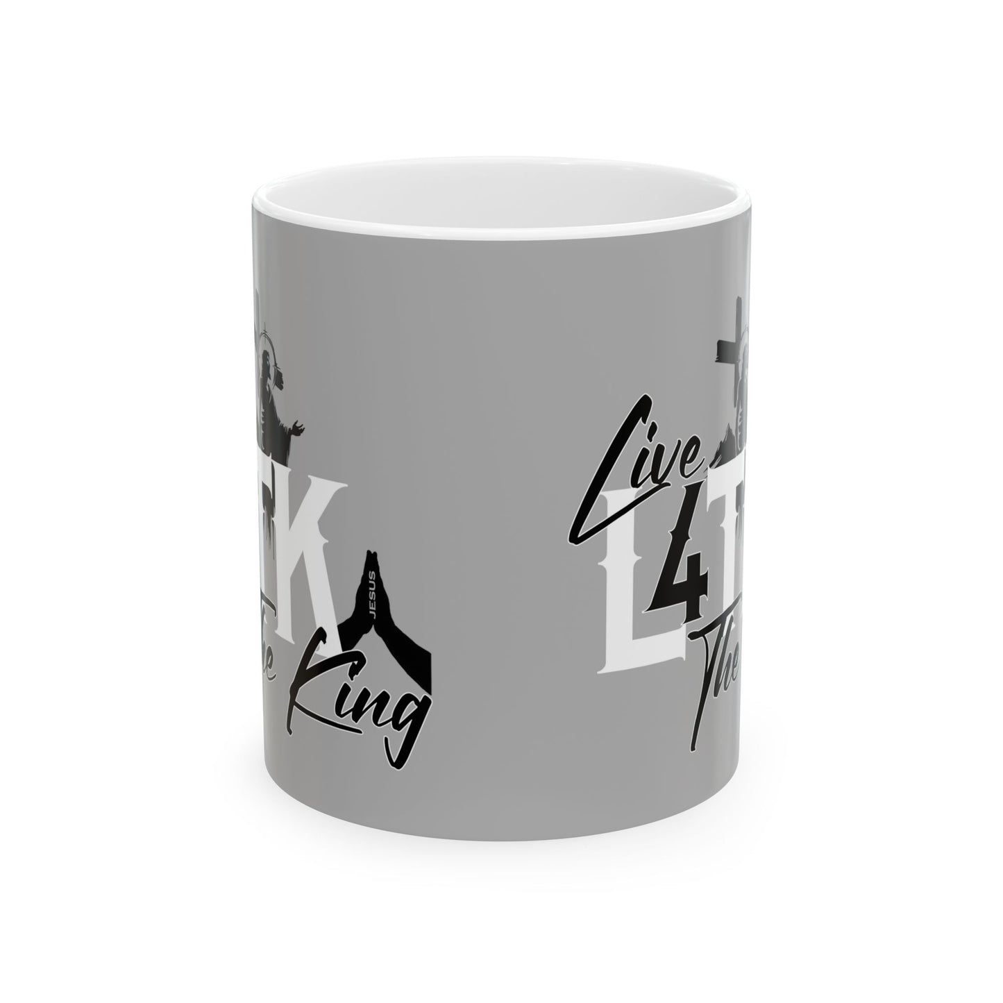 Inspirational Ceramic Mug - 'The King Lives' Design (11oz, 15oz)
