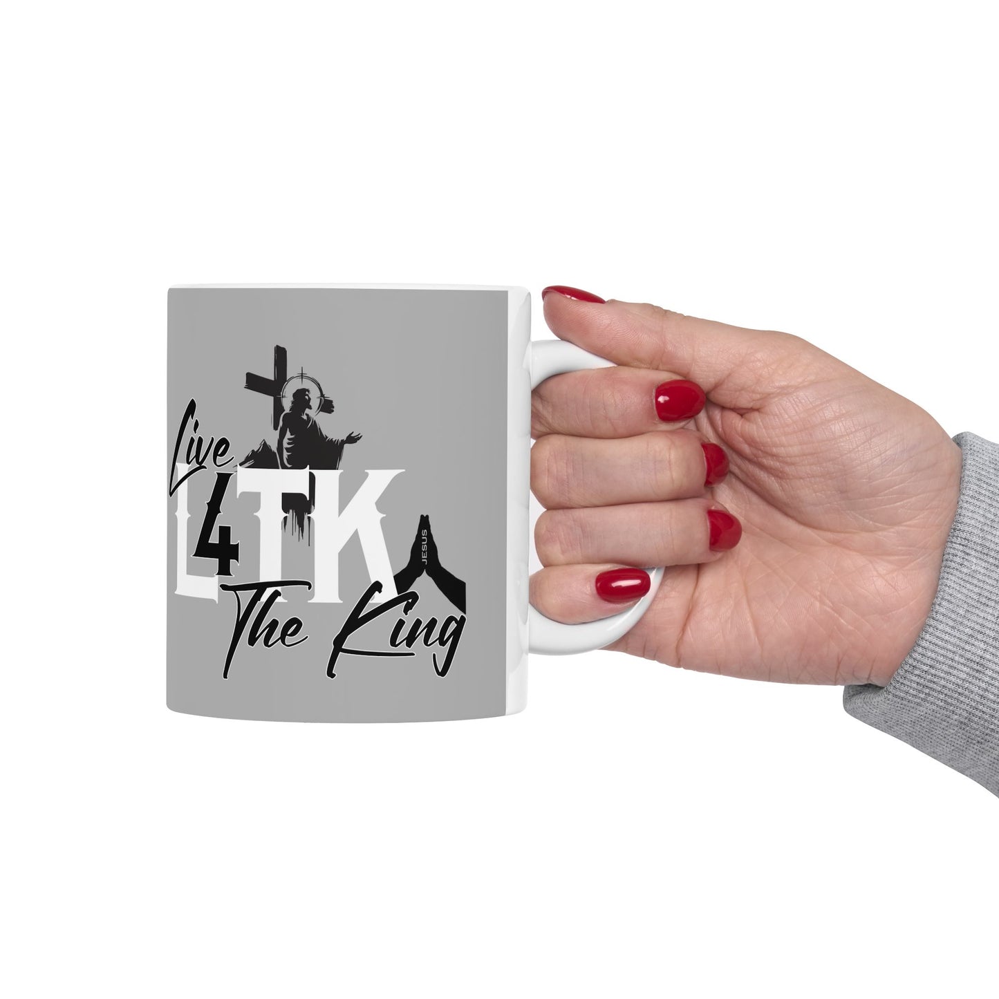 Inspirational Ceramic Mug - 'The King Lives' Design (11oz, 15oz)
